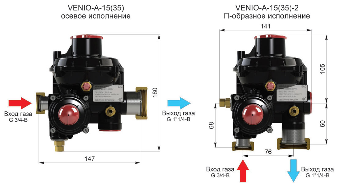 Чертеж регулятора Venio-A
