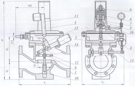 Чертеж клапана ПКН-50