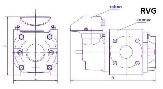 Чертеж счетчика RVG
